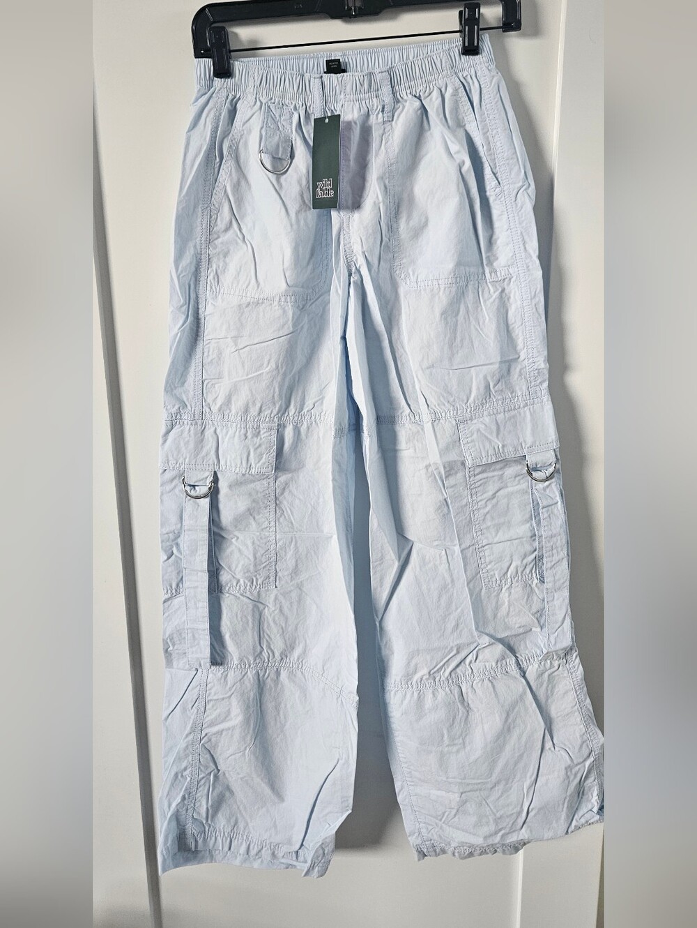 wild fable Light Blue Cargo Pants with D-Ring Straps